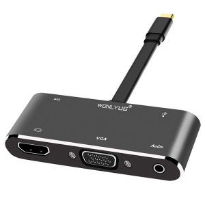Конвертер TYPE-C to HDMI+VGA+AV+USB