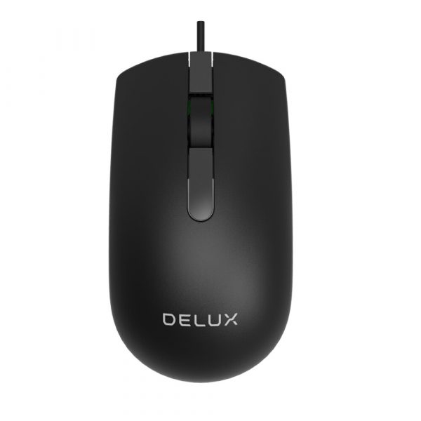 Проводная мышь Delux M322B USB, оптическая, DPI:max1000, 3 кнопки