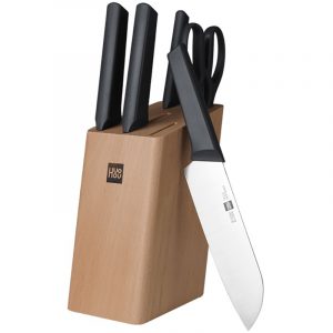 Набор ножей Xiaomi Huo Hou Fire Kitchen Steel Knife Set с подставкой (6 предметов) (HU0057)
