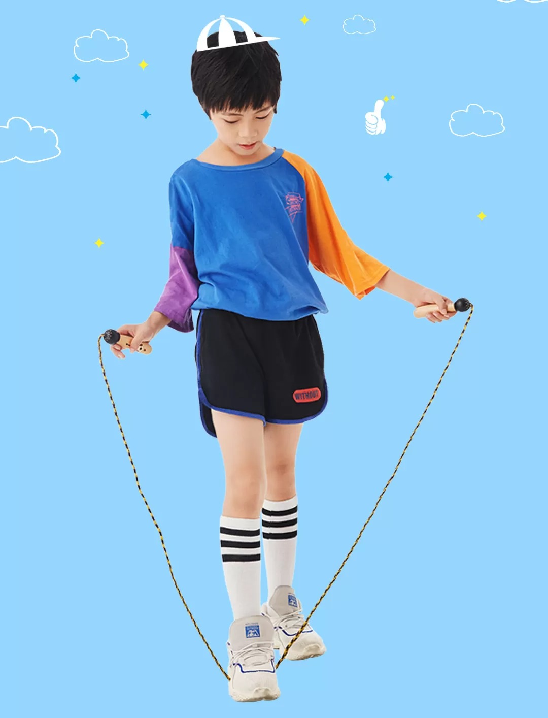 Детская скакалка Xiaomi Bravokids Wooden Cartoon Children’s Jumping Rope Series